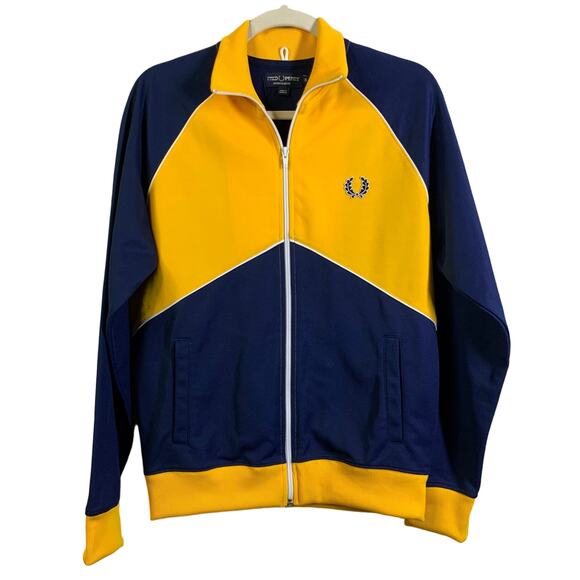 FRED PERRY SPORTSWEAR Track Jacket Training Tennis Golf Full Zip Athletic NWOT - Picture 1 of 14